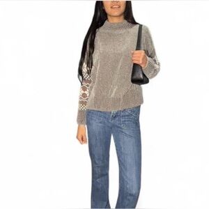 Christian Soriano Grey knit sweater.